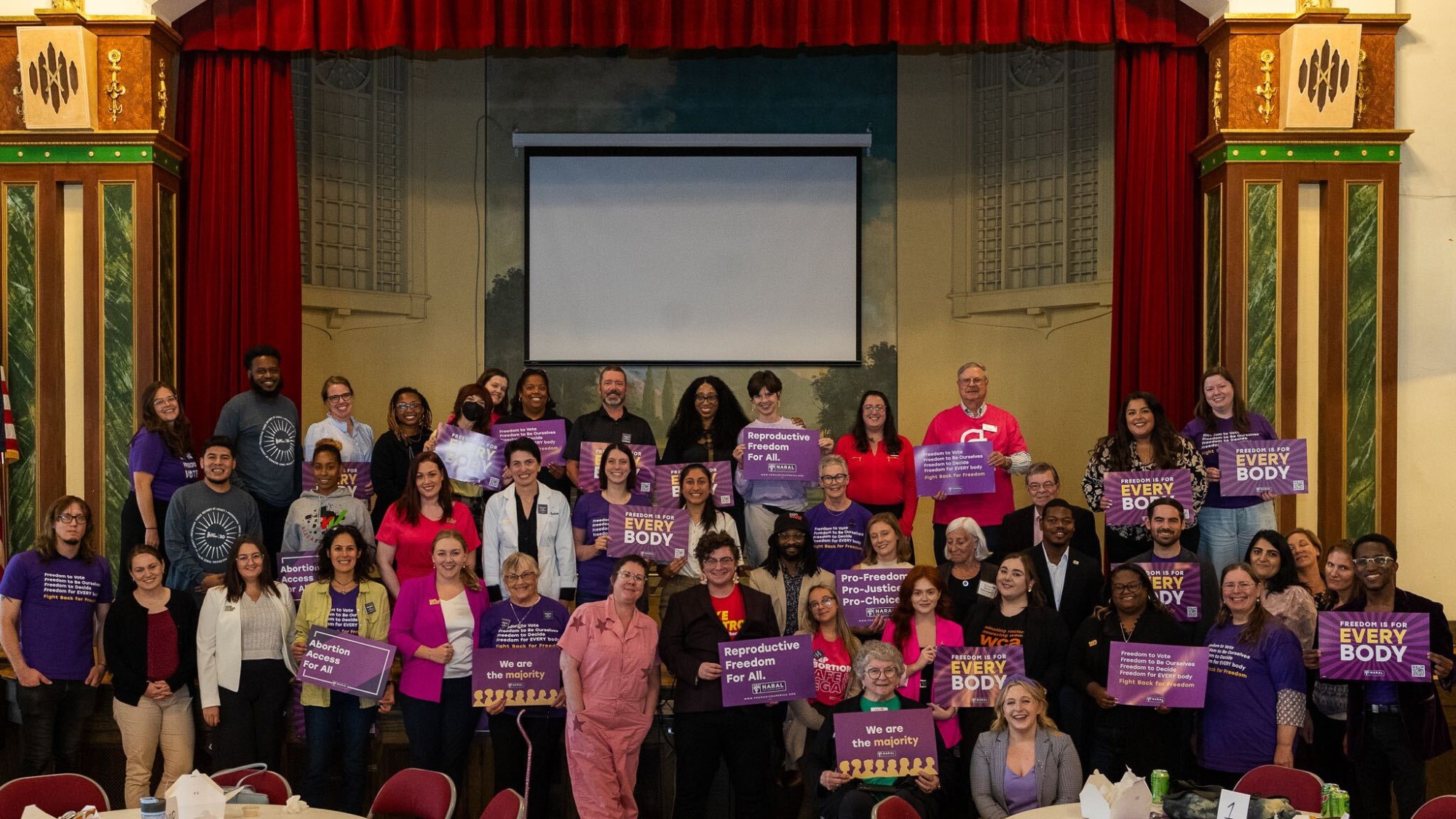 Michigan supporters at a Day of Action for the Reproductive Health Act (RHA).