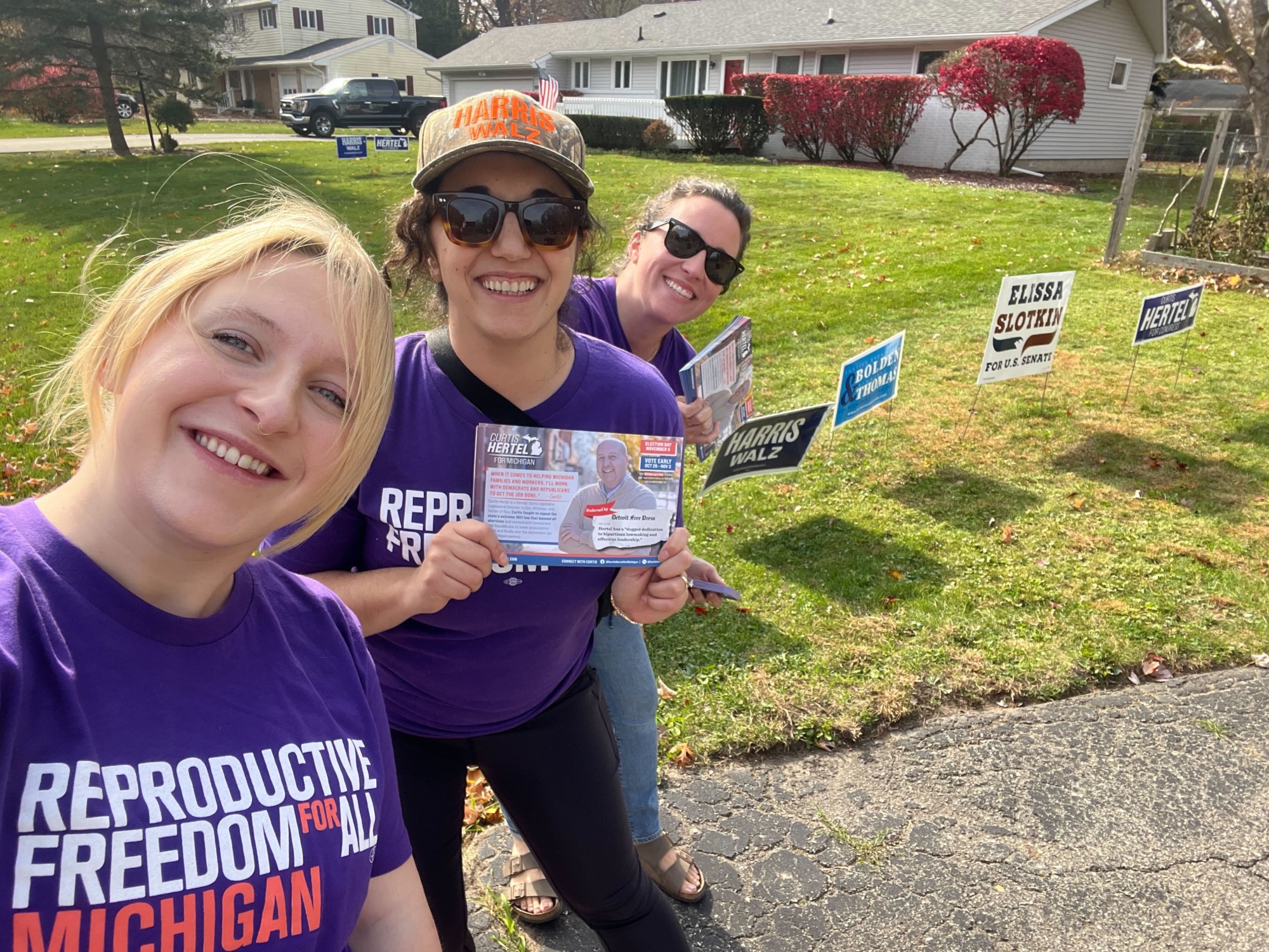 Reproductive Freedom for All Michigan canvassing for candidates in the 2024 Election