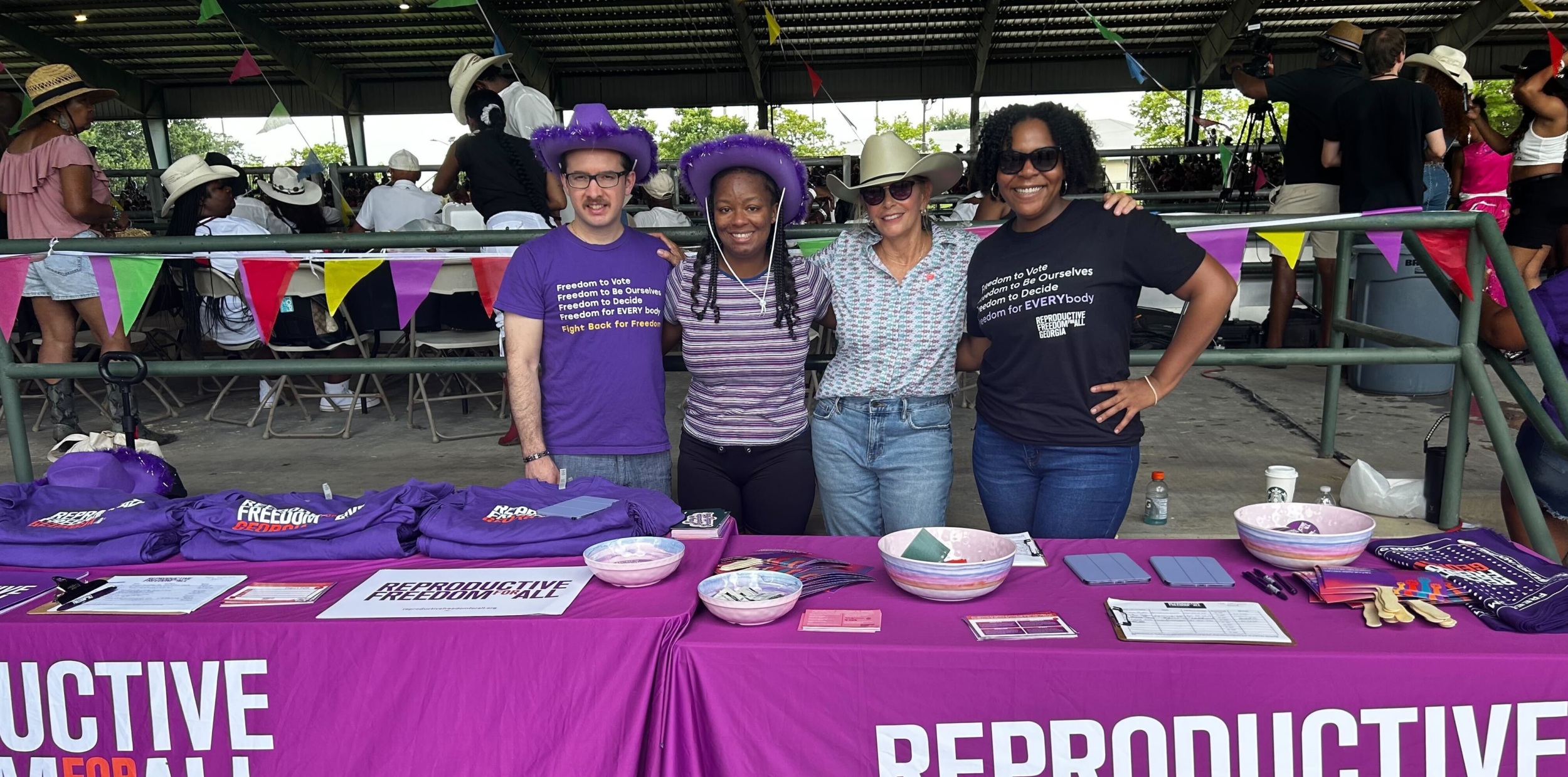 Reproductive Freedom for All Georgians tabling at an event.