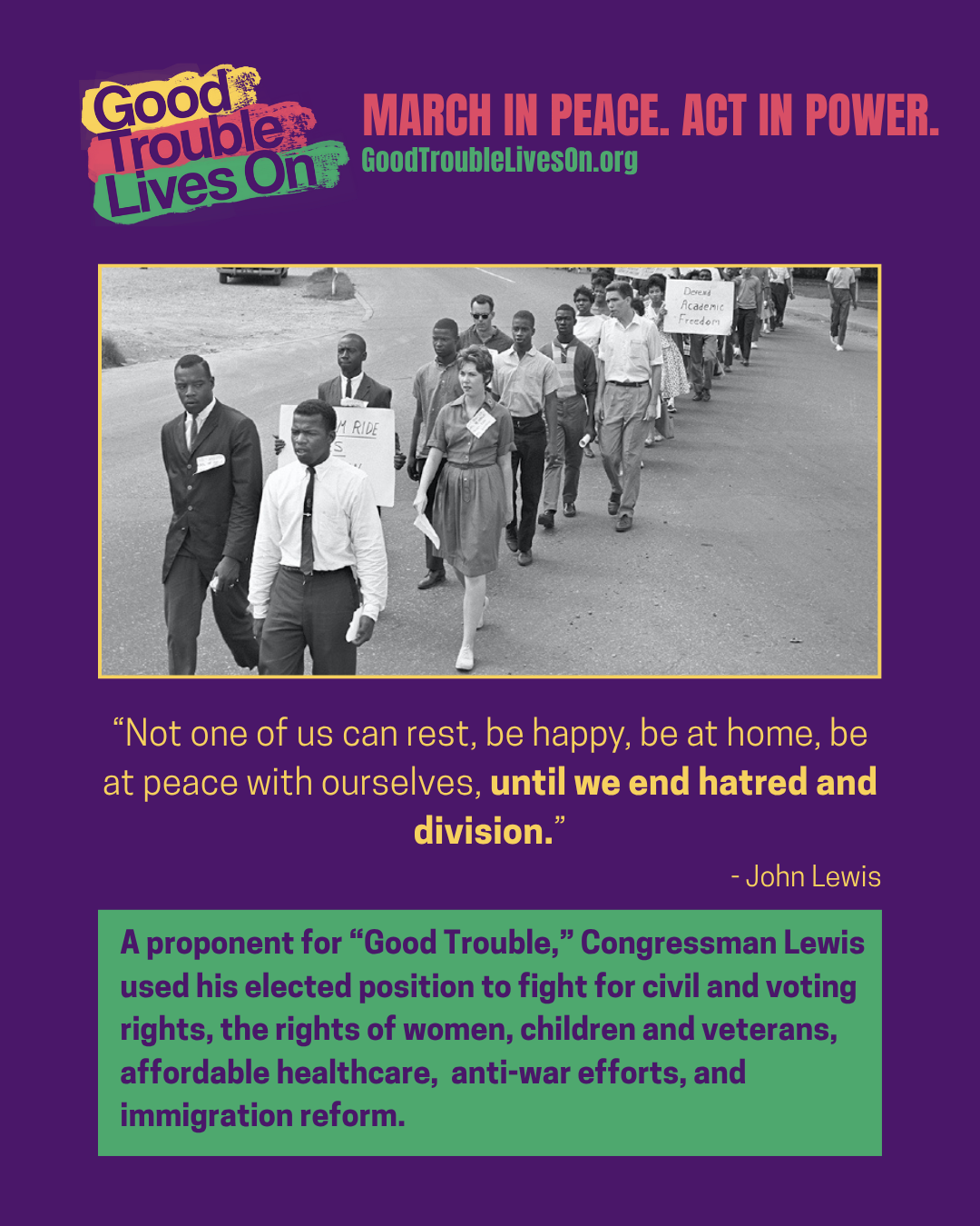 March In Peace. Act In Power.